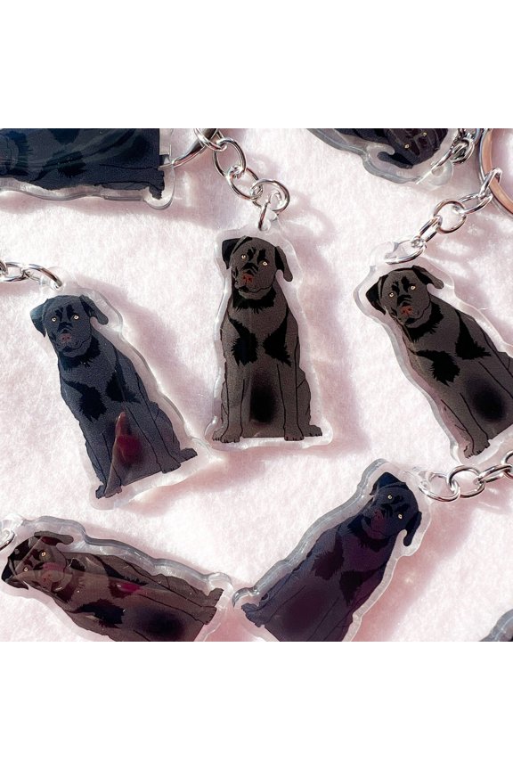 Black Lab Keychain, Acrylic Keychain, Dog Keychain, Original Artwork Keychain (1 keychain)