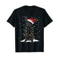 thumbnail image 1 of Black Lab Labrador Christmas Tree Light Pajama Dog Xmas Black T-Shirt, 1 of 5
