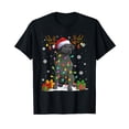thumbnail image 1 of Black Lab Labrador Christmas Tree Light Pajama Dog Xmas Black T-Shirt, 1 of 5