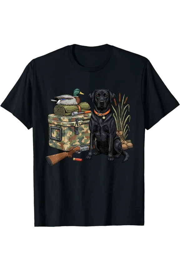 Black Lab Labrador Dog Hunting Duck Hunting Season Men Women T-Shirt