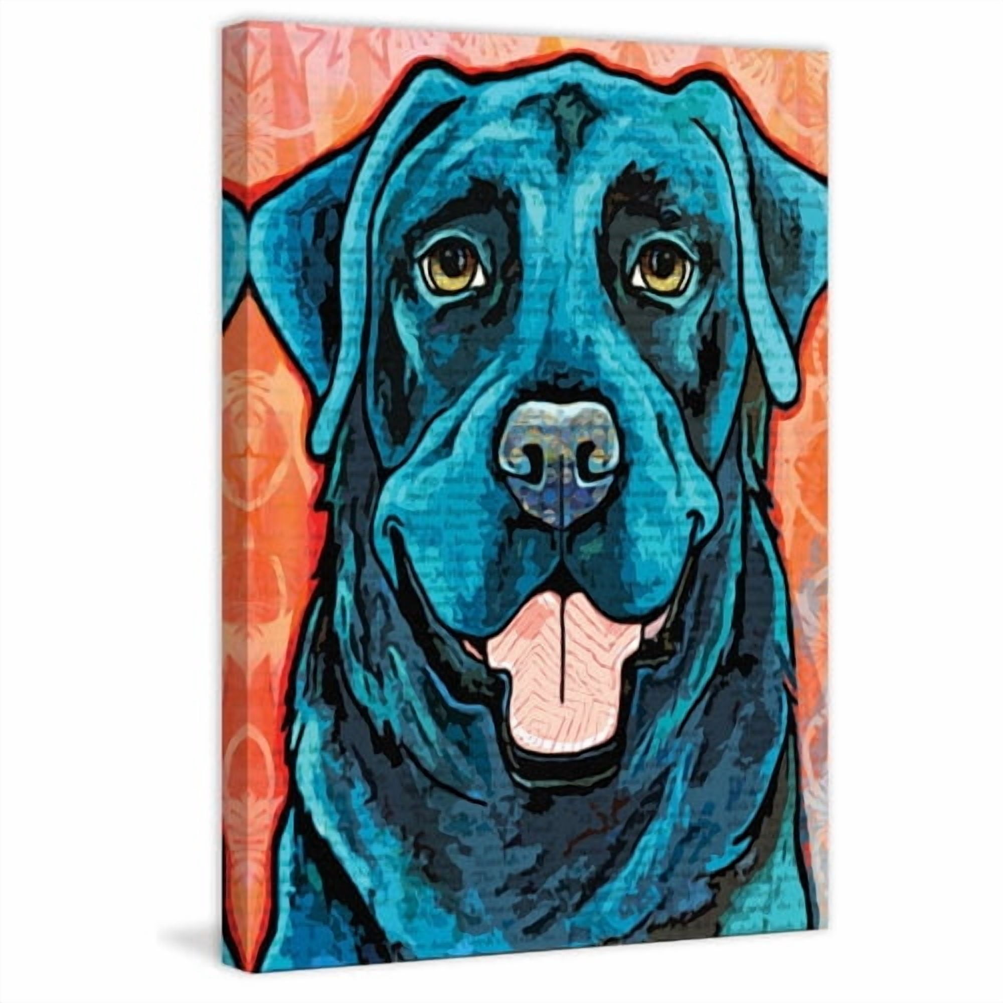 "Black Lab" Painting Print on Wrapped Canvas