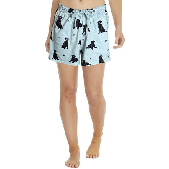 Black Lab Pajama Shorts Women - Super Soft and Comfortable - Perfect for Black Lab Gifts - Womens Lounge Shorts