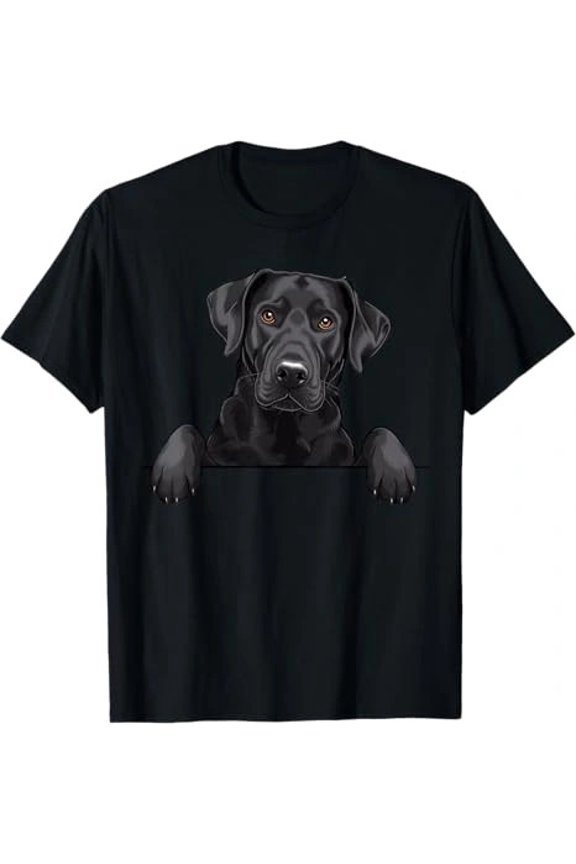 Black Lab Pocket Labrador Dog Lover T-Shirt