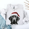 thumbnail image 1 of Black Lab, Santa, Labrador Dog, Christmas, Dog Lover, Pet Sweatshirt, 1 of 5