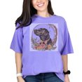 thumbnail image 1 of Black Lab T-Shirt, Floral Dog Shirt, Botanical Art Tee, Labrador Retriever Graphic Tee, Nature Inspired Dog Lover Gift, Pet Lover Shirt, Violet Comfort Colors T-Shirt, 2XL, 1 of 1