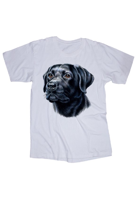 Black Lab dog face t-shirt