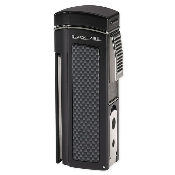 Black Label Dominator Quad Torch Table Lighter - Black Matte