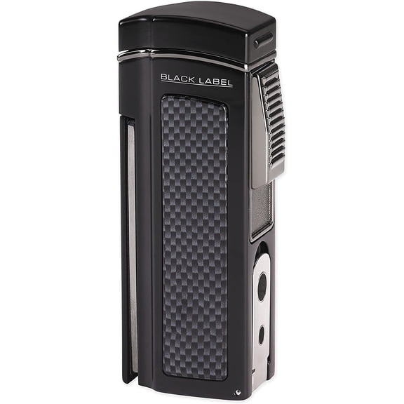 Black Label Dominator Quad Torch Table Lighter - Dark Gun Matte