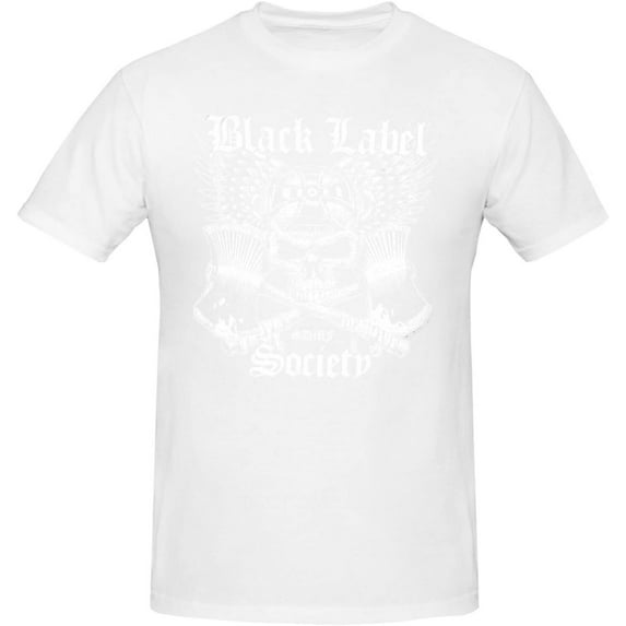 Black Label Music Society Shirt Men's Crew Neck Short Sleeve Tops Fashion Trend Tee Deep Heather