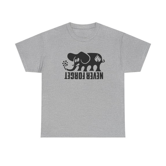 Black Label Never Forget Elephant Skate Skateboarding Classic 90s Design T Shirt Tee - Sport Grey / 4XL