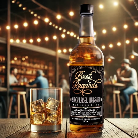 Best Regards Mocktails Non-Alcoholic Whiskey Black Label Oak 750ml