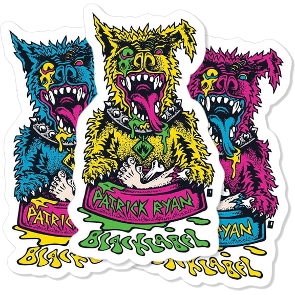 Black Label Patrick Ryan Sick Dog Decal Assorted
