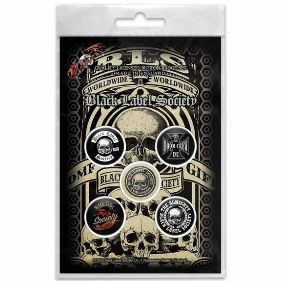 Black Label Society Button Badge Set (Set of 5)
