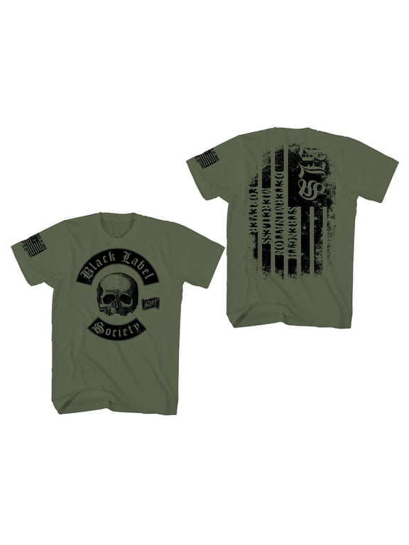Black Label Society Men's Flag T-Shirt Green Small | Officially Licensed Merchandise