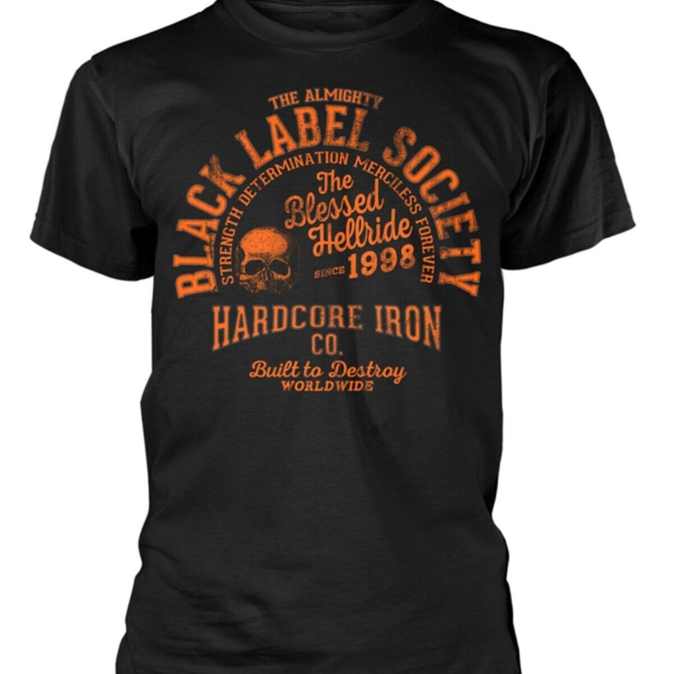Black Label Society Zakk Wylde Orange Print Official Tee T-Shirt Mens Unisex