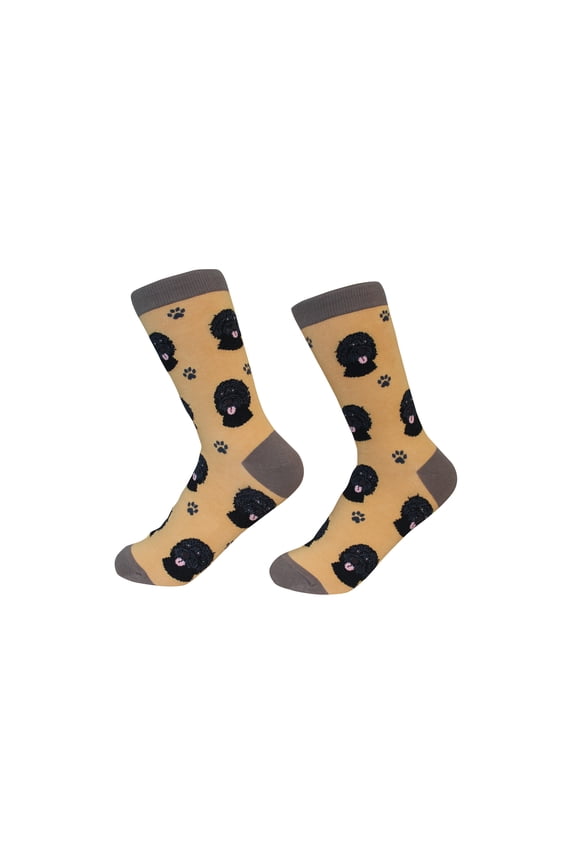 Black Labradoodle Dog Breed Socks Unisex Sock Daddy by E&S Pets