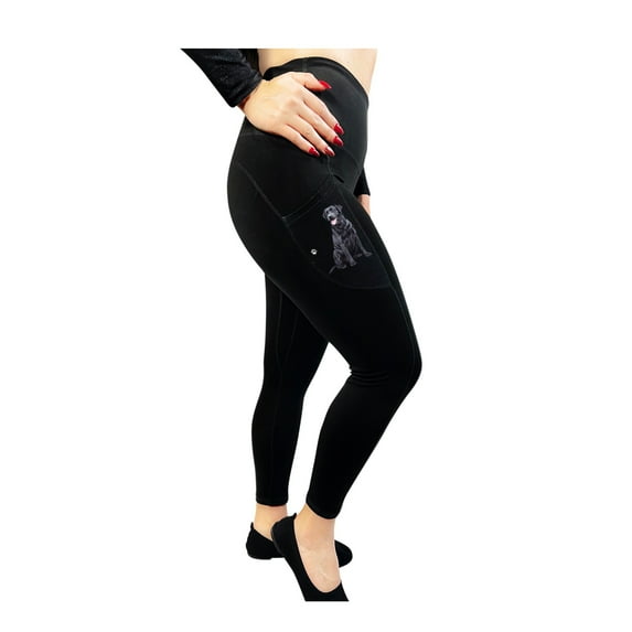 Black Labrador 25" High Rise Leggings - Yoga Pants for Women with side Pockets