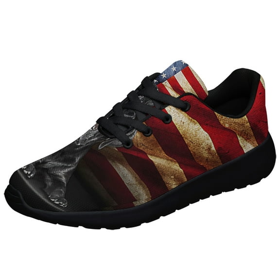 Black Labrador American flag Shoes Sneakers Black Size 13