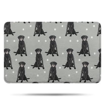 Black Labrador Bathroom Rugs Mat,Non Slip Microfiber Bathroom Rug,Rubber Backing,Soft Bathroom Mats for Bathroom Floor,Tub and Shower,17x27in(43x68cm)