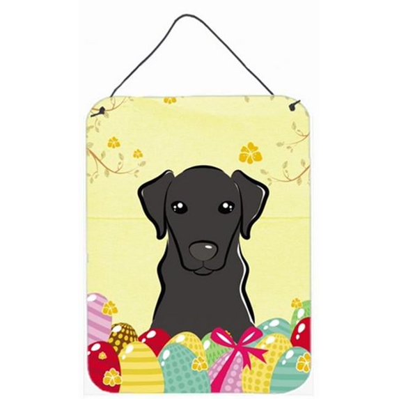 Black Labrador Easter Egg Hunt Wall or Door Hanging Prints