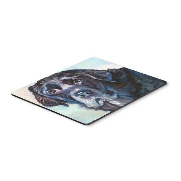 Black Labrador Face Mouse Pad, Hot Pad or Trivet