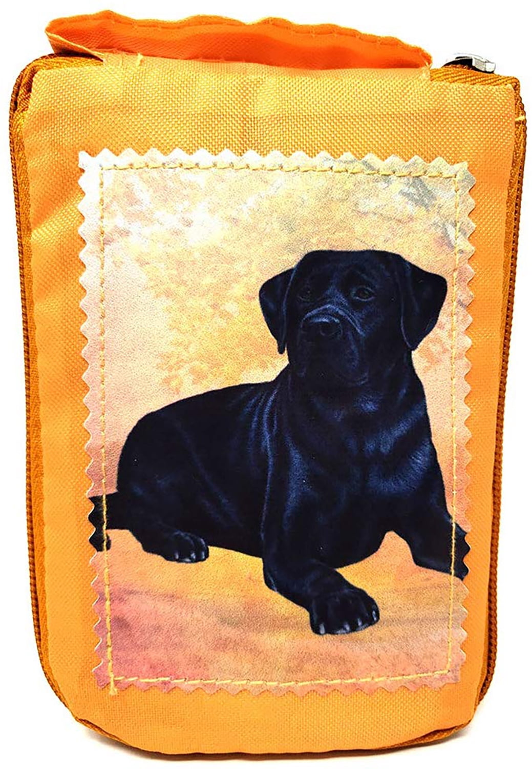 black-labrador-lying-foldable-tote-bag-waterproof-zippered-market