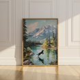 Lab Decoratons Black Labrador Mountain Dog Landscape Lake Vintage Rustic Lab Mom ...