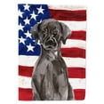 thumbnail image 1 of Black Labrador Patriotic House Flag, 1 of 4