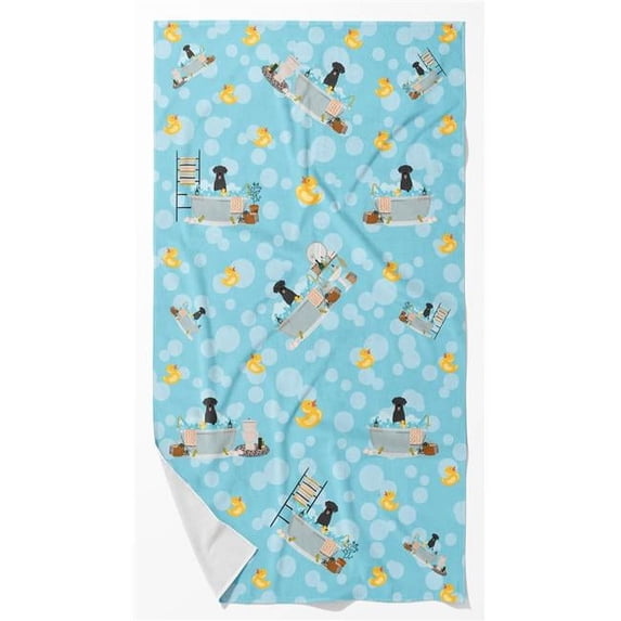 Black Labrador Retriever Bath Towel Large 24 in x 42 in