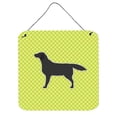 thumbnail image 1 of Black Labrador Retriever Checkerboard Green Wall or Door Hanging Prints, 1 of 1