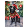thumbnail image 1 of Black Labrador Retriever Christmas House Flag, 1 of 7