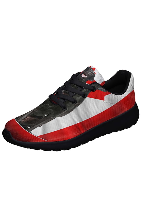 Black Labrador Retriever Dog Canadian Shoes Sneakers Black Size 5