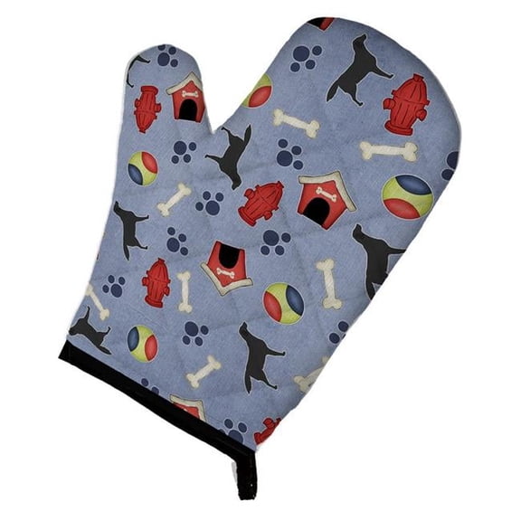 Black Labrador Retriever Dog House Collection Oven Mitt