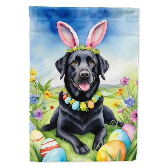 Black Labrador Retriever Easter Egg Hunt Garden Flag