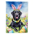 thumbnail image 1 of Black Labrador Retriever Easter Egg Hunt House Flag, 1 of 7