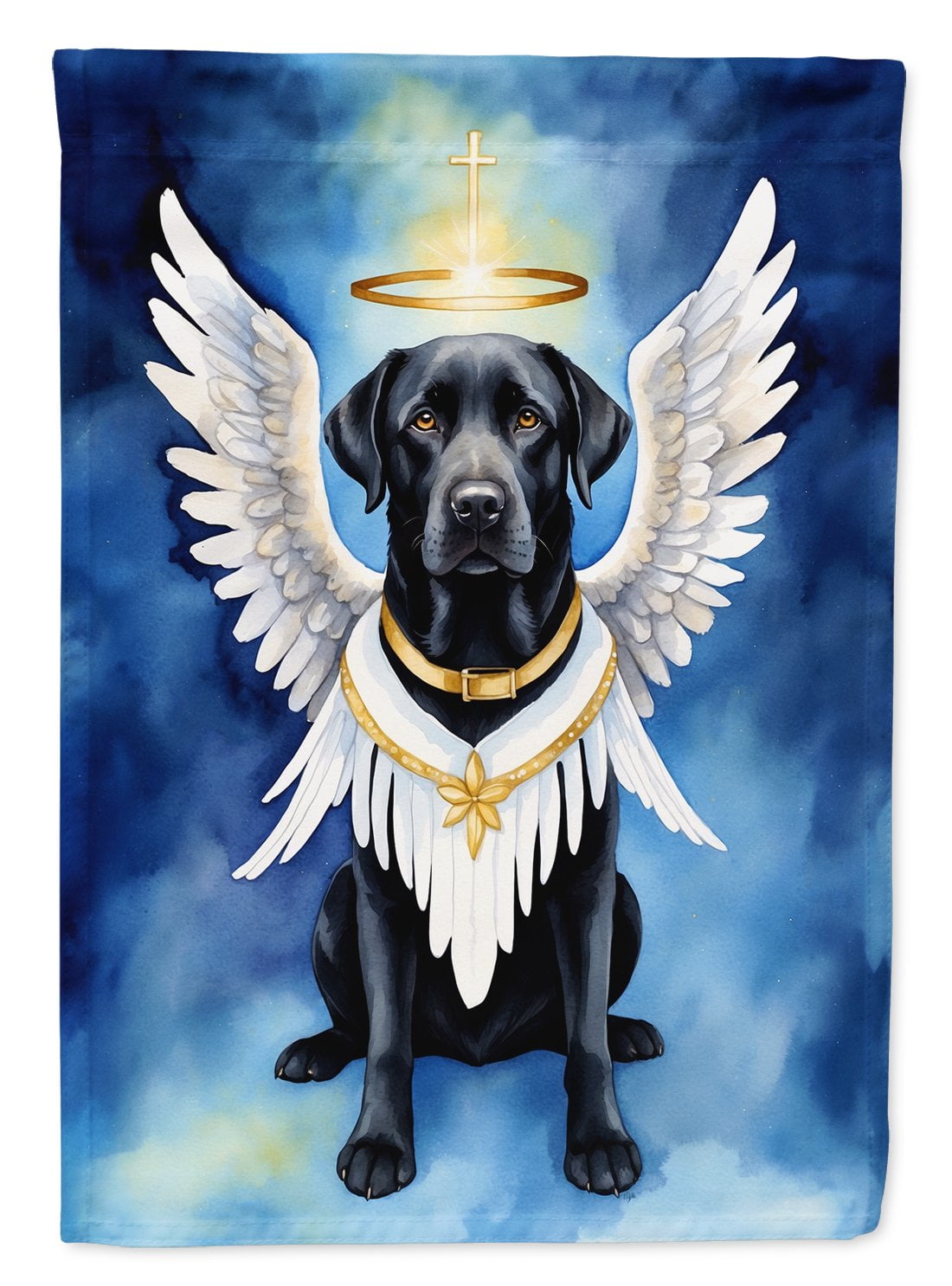 Black Labrador Retriever My Angel Garden Flag 11.25 in x 15.5 in