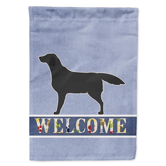Black Labrador Retriever Welcome Flag Canvas House Size