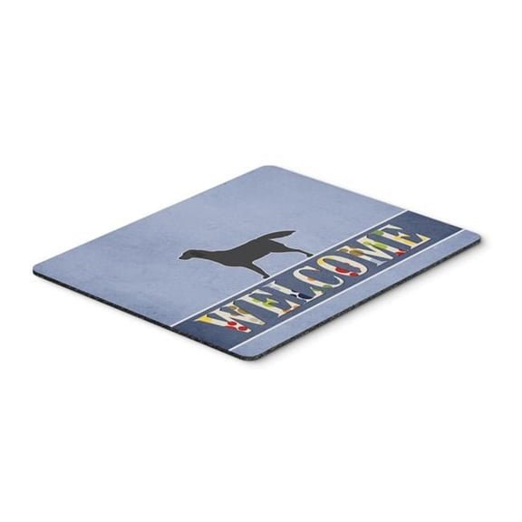 Black Labrador Retriever Welcome Mouse Pad, Hot Pad or Trivet
