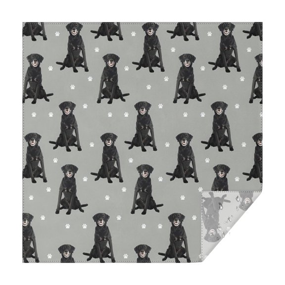 Black Labrador Square Tablecloth,Waterproof Square Table Cover,Wipeable Spillproof Washable Table Cover for Home Kitchen Party Decor 60"x60"(152x152cm)