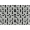 thumbnail image 1 of Black Labrador Summer Placemats Table Placemats Set Of 4-Linen Kitchen Washable Placemats Table Mats 11.8"x17.7"Non-Slip Heat Resistant, 1 of 6