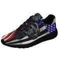 thumbnail image 1 of Black Labrador The Thin Blue Line America US Shoes Sneakers for Women Men Black Size 3.5, 1 of 7