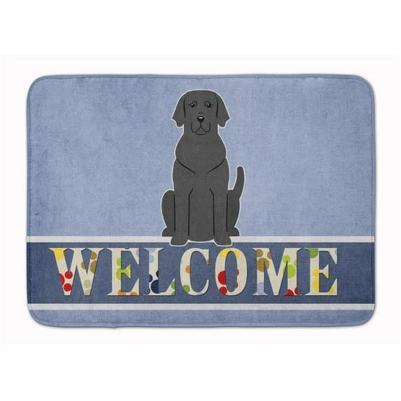 Black Labrador Welcome Machine Washable Memory Foam Mat