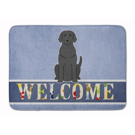 Black Labrador Welcome Machine Washable Memory Foam Mat