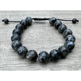 thumbnail image 1 of Black Labradorite Gemstone Round Bead Adjustable Bracelet 10mm, Genuine Crystal Bead Bracelet, Gift for Men & Women (Black Labradorite), 1 of 6