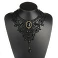 thumbnail image 1 of Black Lace&Bead Choker Victorian Steampunk Style Gothic Collar Necklace Gift AL, 1 of 10
