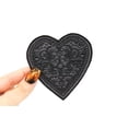 thumbnail image 1 of Black Lace Heart Embroidered Iron on Patch, 1 of 6
