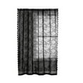thumbnail image 1 of Black Lace Sheer Curtains, 55x84 Inch Semi-Sheer Vintage Window Curtain for Home Decor, Decorative Curtain for Living Room Bedroom French Door, Elegant Panel Drapes, 1 Panel, 1 of 9