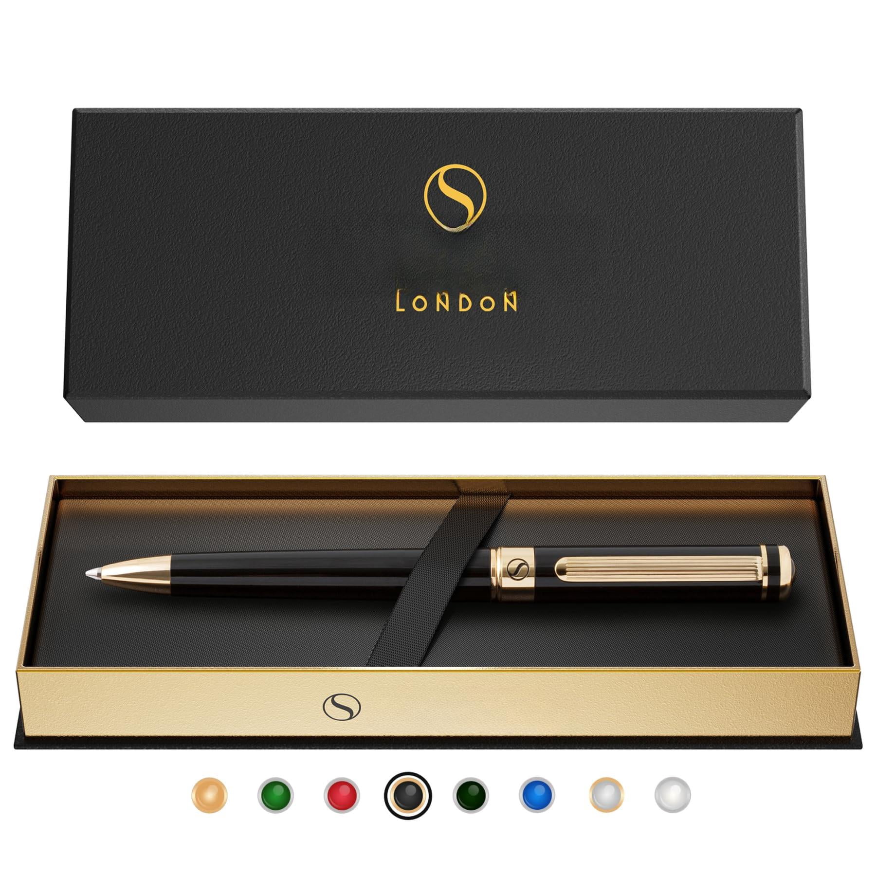Black Lacquer Ballpoint Pen -stunning Luxury  Real Schmidt Refill Gift Set For Men & Women Professional Executive Office Nice Fancy Designer Pens