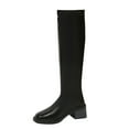 thumbnail image 1 of Black Ladies Classic Long Boots With 2 Inch Heel For Autumn And Winter Wear Comfortable And Stylish With Durable Pu Construction, 1 of 9
