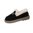 thumbnail image 1 of Black Ladies Everyday Flats Featuring Round Toe And Metal Buckle Closure For Casual Outfits And Comfort, 1 of 9